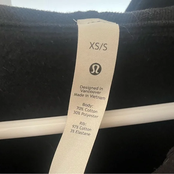 Lululemon Scuba oversized half zipped hoodie; black; XS/SM - Picture 7 of 7